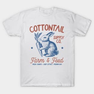 Cottontail Supply Co. Farm & Feed. Fresh Carrots, Crisp Lettuce, Premium Hay T-Shirt